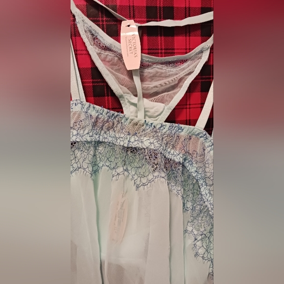 Never worn Victoria Secret blue split front baby doll lingerie size 36C 2 piece - Picture 8 of 11